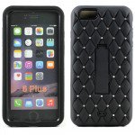 Wholesale Apple iPhone 6 Plus 5.5 Diamond Armor Hybrid w Screen and Stand (Black)